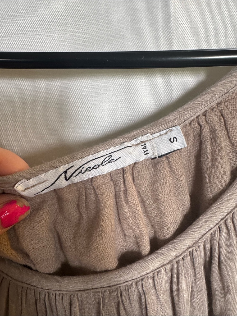 Nicole Taupe/grey Embroidered Scoop dress - Picture 2 of 4